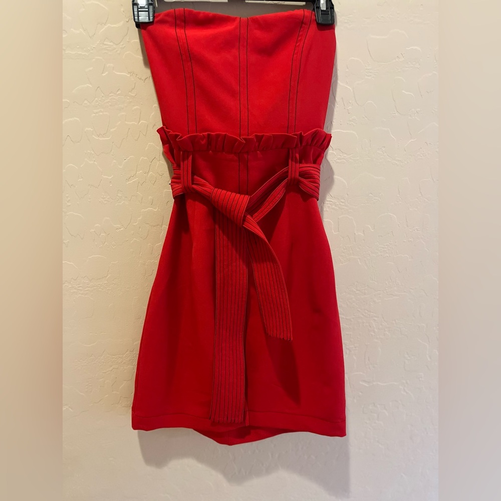 Strapless idem ditto Red Dress. Size Small, Like New